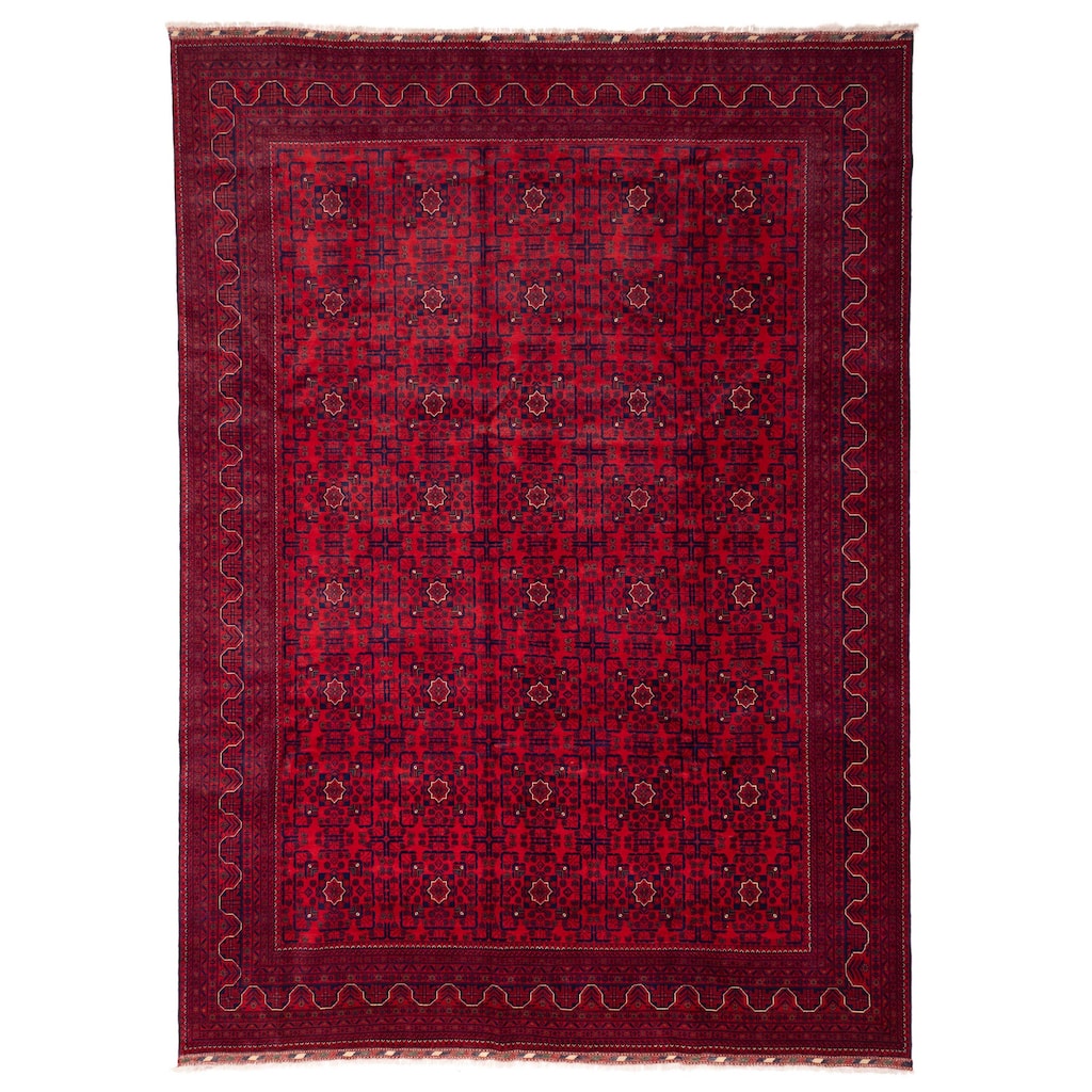 ECARPETGALLERY Hand-knotted Finest Khal Mohammadi Red Wool Rug - 9'8 x 13'1