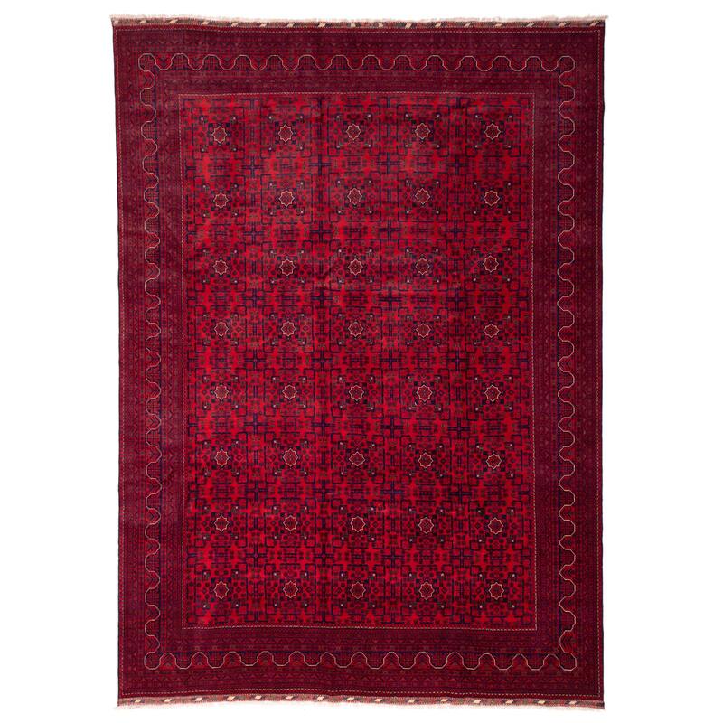 ECARPETGALLERY Hand-knotted Finest Khal Mohammadi Red Wool Rug - 9'8 x 13'1