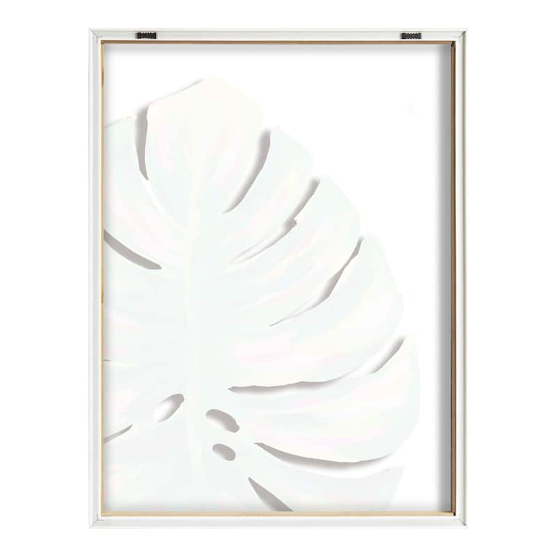 Kate and Laurel Blake Monstera Framed Printed Glass by Jessi Raulet