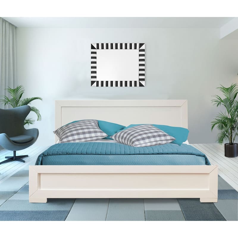 Sturdy Wood Bed Frame with Headboard and Footboard