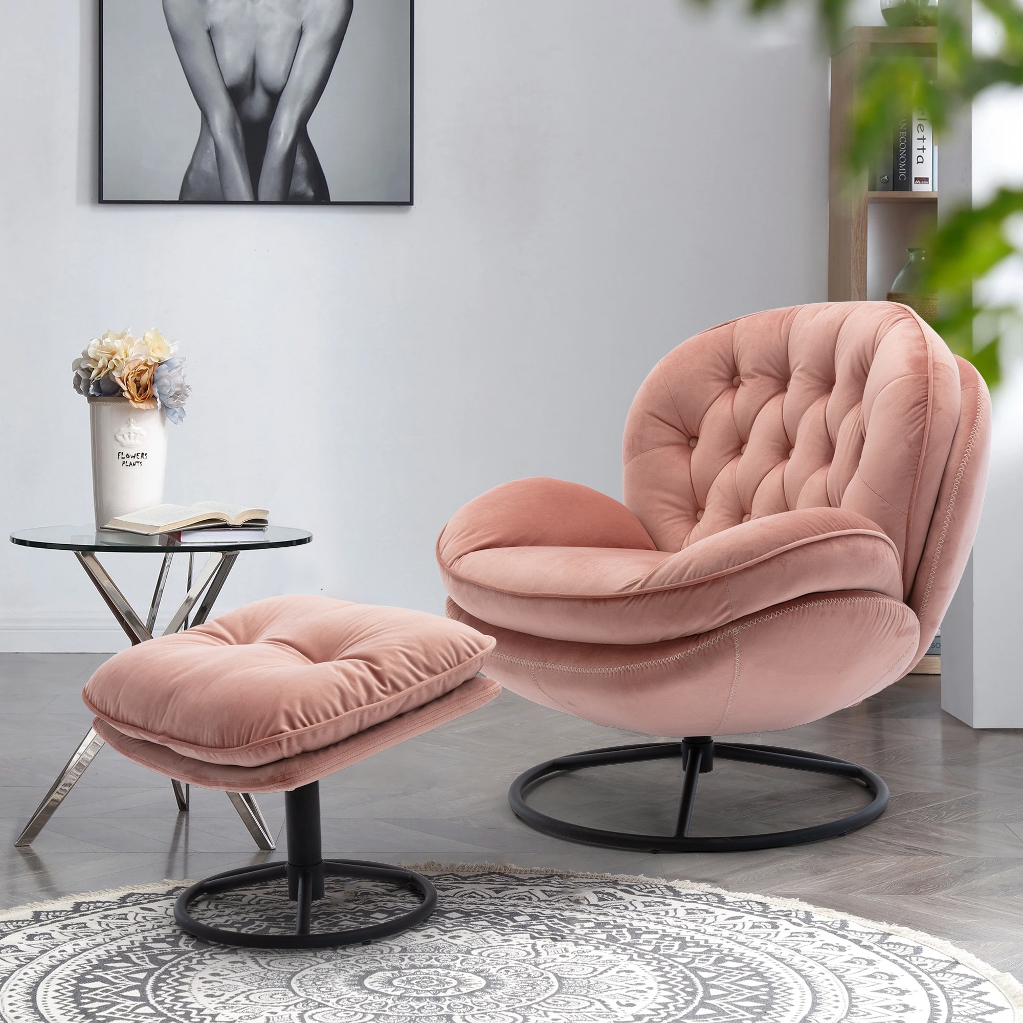 Sotelo swivel lounge chair and ottoman sale
