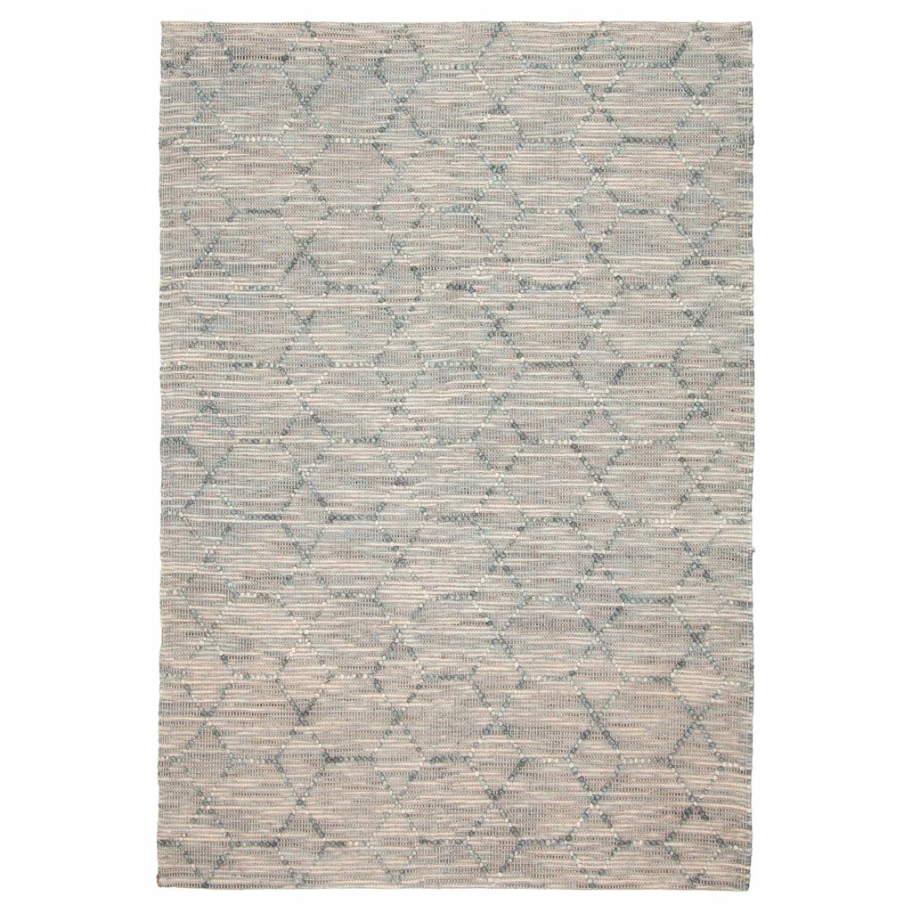 ECARPETGALLERY Braid weave Sienna Teal Wool Rug - 5'2 x 7'7