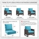 preview thumbnail 35 of 121, Gymojoy 24"x22"x6" Patio Thick Cushions & Pillows Set - Deep Seat Indoor/Outdoor Water & Fade Resistant
