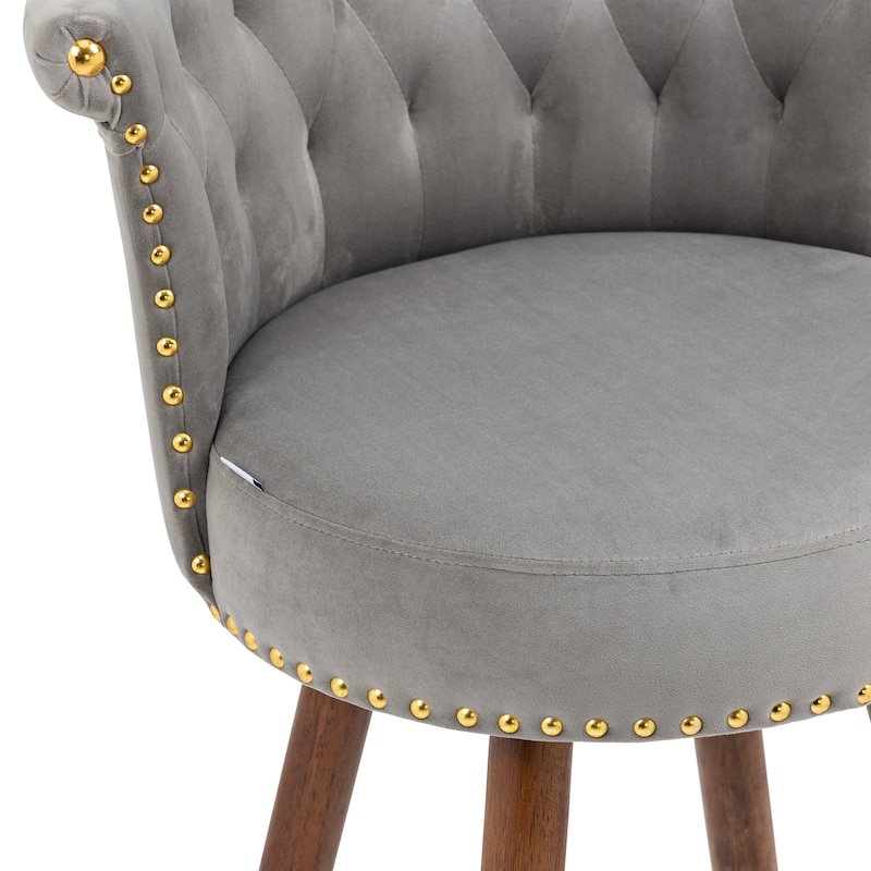 COOLMORE Vintage Upholstered Bar Stools with Backrest and Footrest, Fixed Height 360° Rotation for Kitchen, Dining, Home Bar