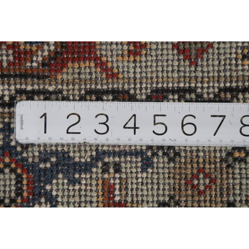 Geometric Kazak Area Rug Handmade Wool Carpet - 3'0"x 5'0"