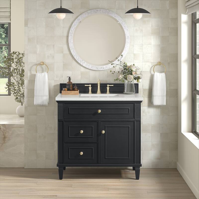 James Martin Vanities Lorelai 36" Single Vanity, Black Onyx