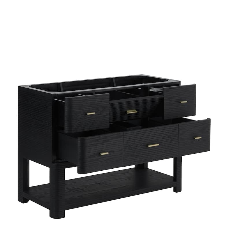 Lucian 48" Single Vanity, Carbon Oak w/FreePower Wireless Charger
