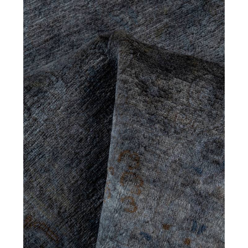 Overdyed One-of-a-Kind Hand-Knotted Area Rug - Gray - 2' 6" x 8' 8"