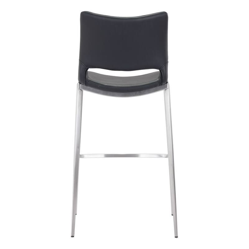 Ace Barstool Black & Silver