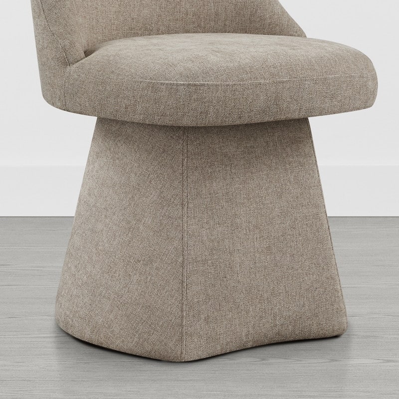 Anna Upholstered Swivel Armless Dining Chair for Kitchen Living Room