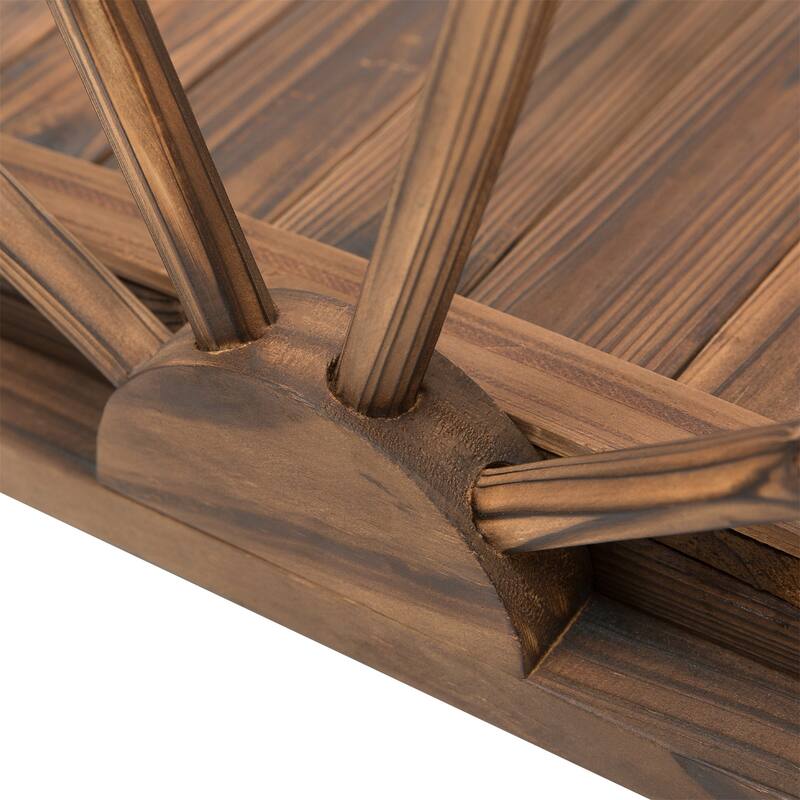 Wooden Garden Bridge Arc Footbridge