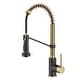 preview thumbnail 21 of 20, Kraus Bolden 1.8 GPM 18" Pull-Down Spray Kitchen Faucet with Brushed Brass/Matte Black