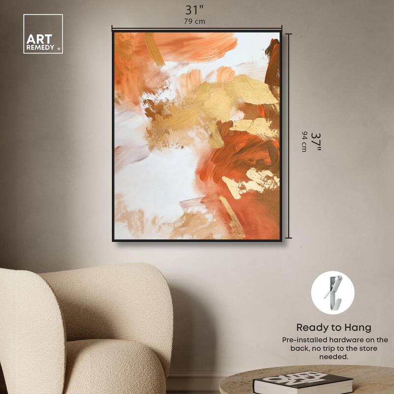 Golden Bronze Ripple II Canvas by Art Remedy