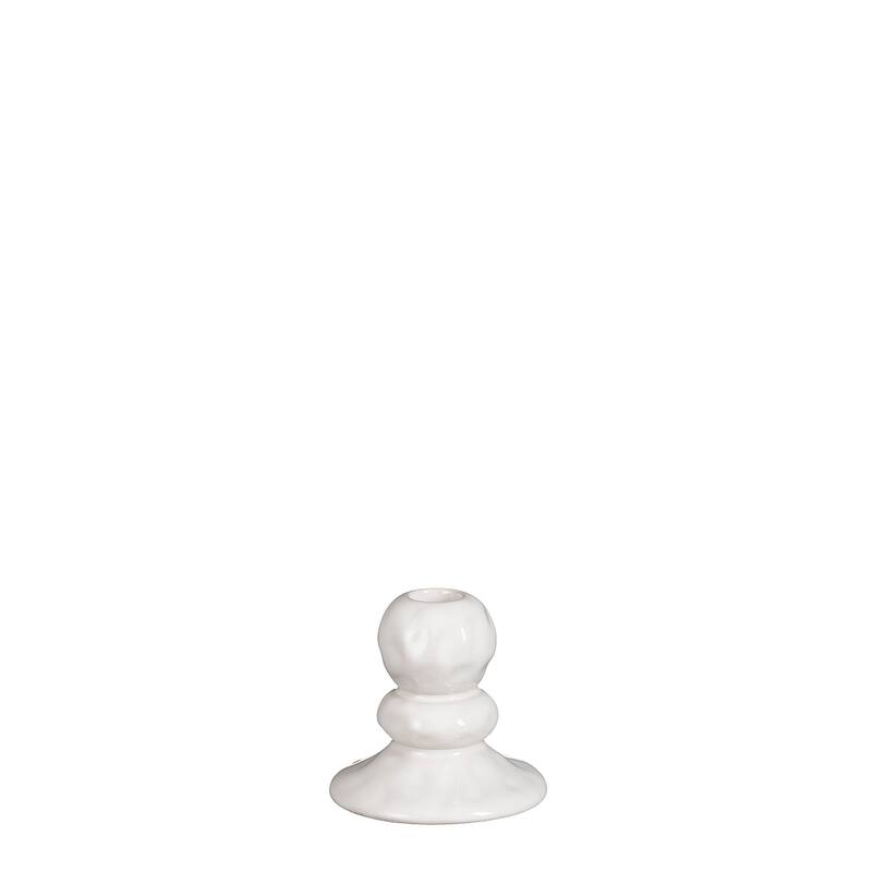 Sm. Candleholder Off White-ST - Off White