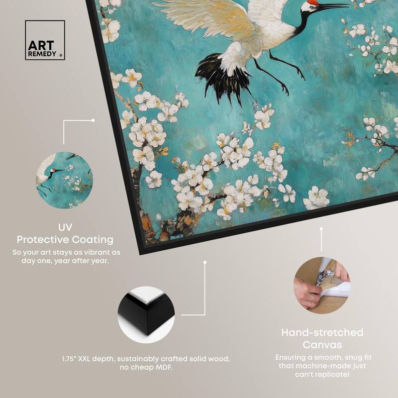 Gentle Tiger Nap Canvas Elegant Birds by Art Remedy