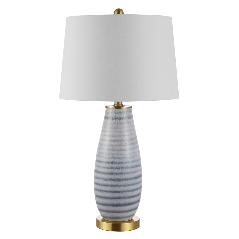 SAFAVIEH Lighting 26.5-inch Eliana Glass Table Lamp - 15" x 15" x 26.5"