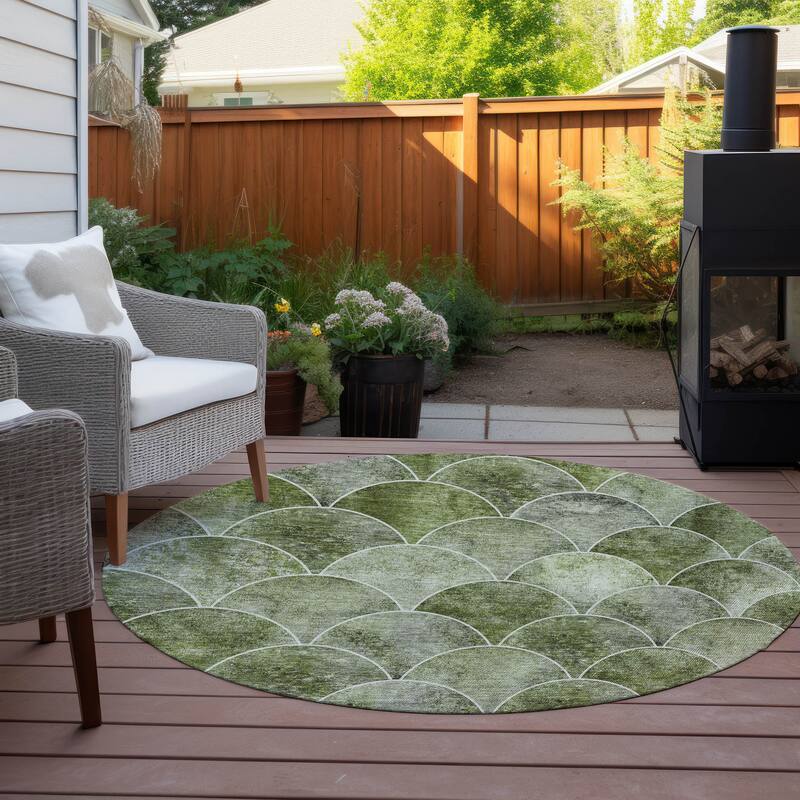Machine Washable Indoor/ Outdoor Chantille Contemporary Rug