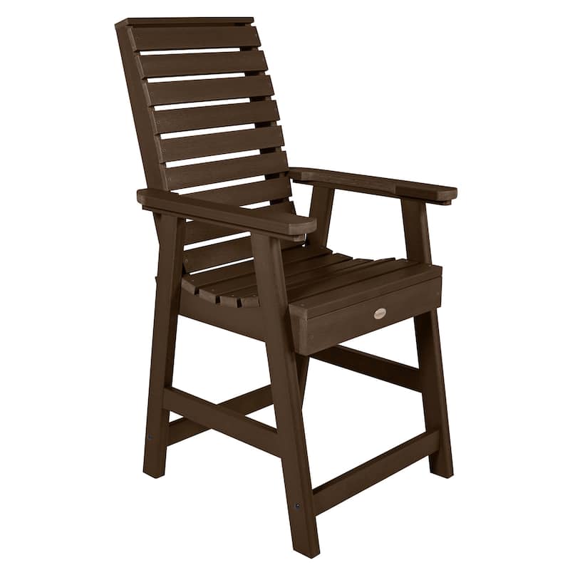 HIGHWOOD Weatherly Eco-friendly Outdoor Counter-Height Armchair - Weathered Acorn