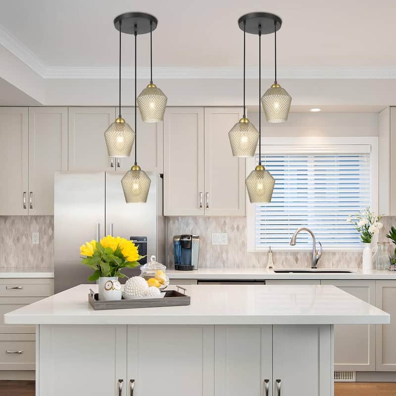 3-light hanging light cognac glass pendant lights glass decoration light