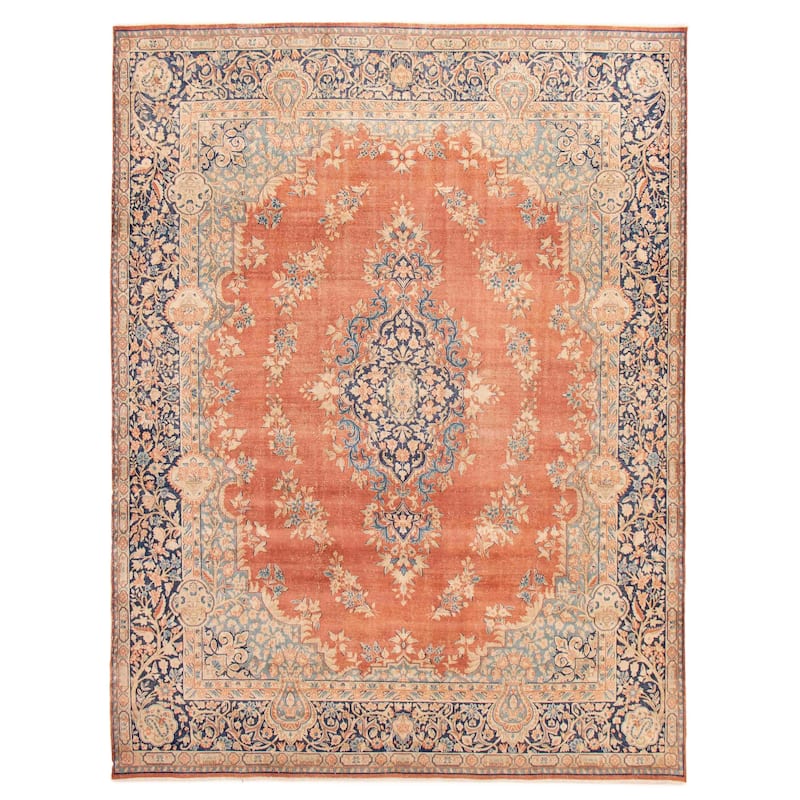 ECARPETGALLERY Hand-knotted Antalya Vintage Dark Copper Wool Rug - 9'9 x 13'0 - Dark Copper - 9'9 x 13'0
