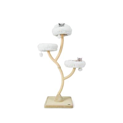70" Tall Cat Tree 4-Layer Cat Tower with 3 Perches and Dangling Balls - 23.5" x 23.5" x 70"