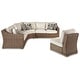 preview thumbnail 4 of 9, Signature Design by Ashley Beachcroft Beige 3-piece Outdoor Sectional