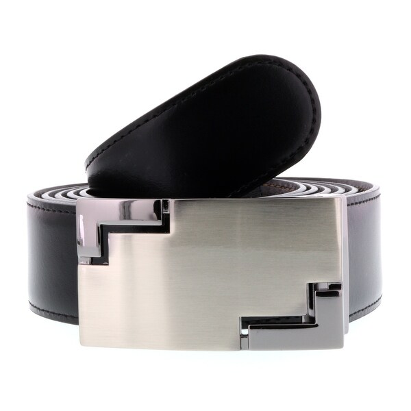 HS Collection HSB 5099 Black/Brown Reversible/Adjustable Mens Belt