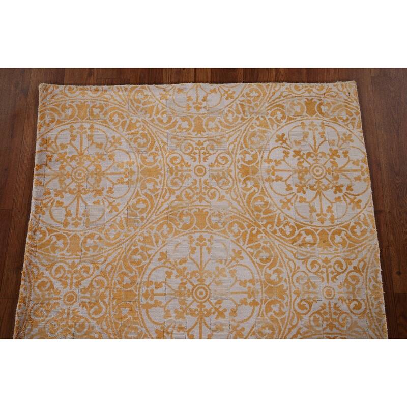All-Over Abstract Oriental Accent Rug Hand-Knotted Wool Carpet - 2'8" x 5'5"
