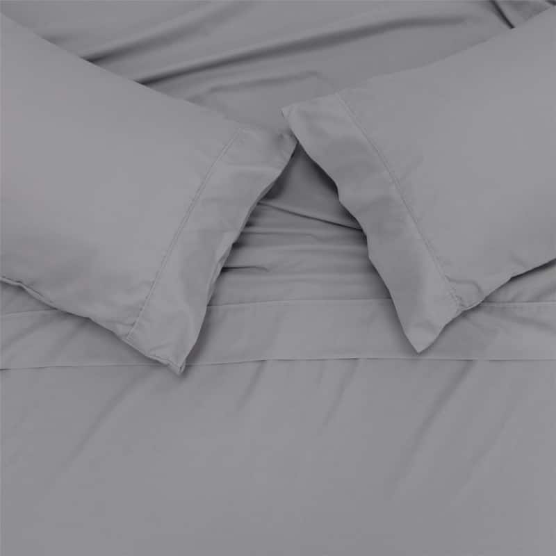 Jennifer Adams Lux Enzyme-Washed Triple-Brushed Signature Soft Sheet Set - Queen 4pc. - Graphite