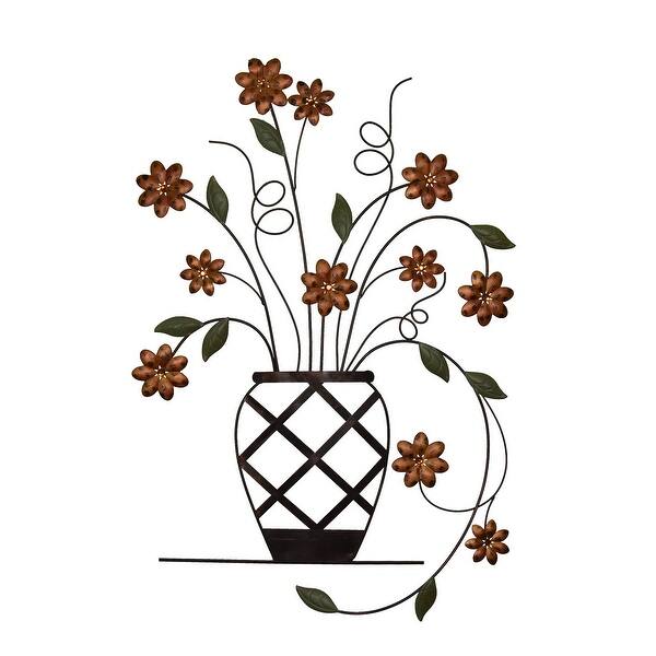 Shop Brewster U1364 Danielle 23 1 2 X 33 Flowers In Vase Metal