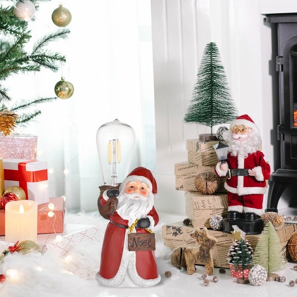 Resin Santa Claus Light Tabletop Christmas Decoration LED Lamp