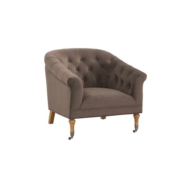 Grafton Home Davenport Velvet Button Tufted Accent Chair with