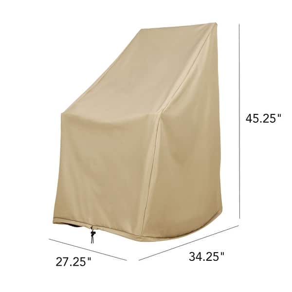 dimension image slide 3 of 4, SnugShield Waterproof Rocking Chair Cover 45.25"H x 34.25"D x 27.25"W