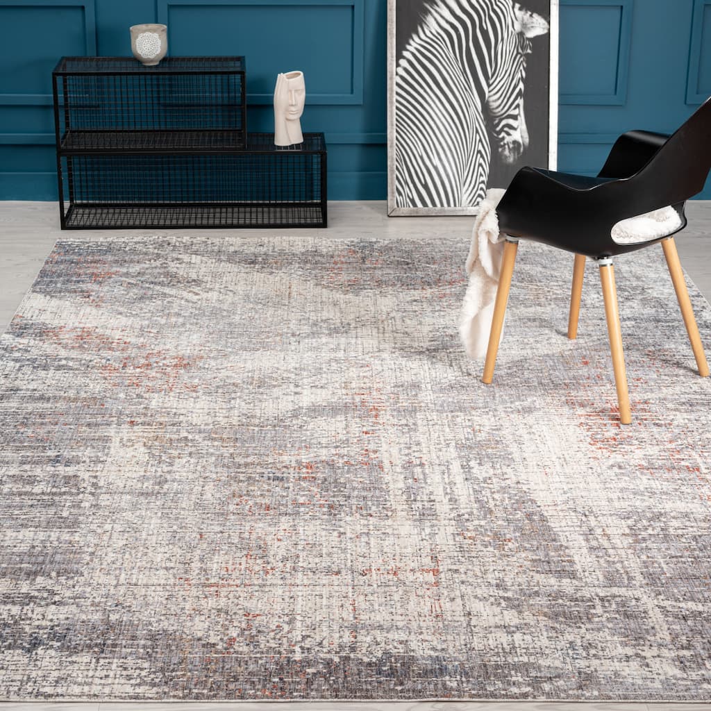 Granite Greys Abstract Area Rug