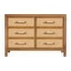 preview thumbnail 3 of 5, Mesa Cane and Solid Wood 6-Drawer Dresser