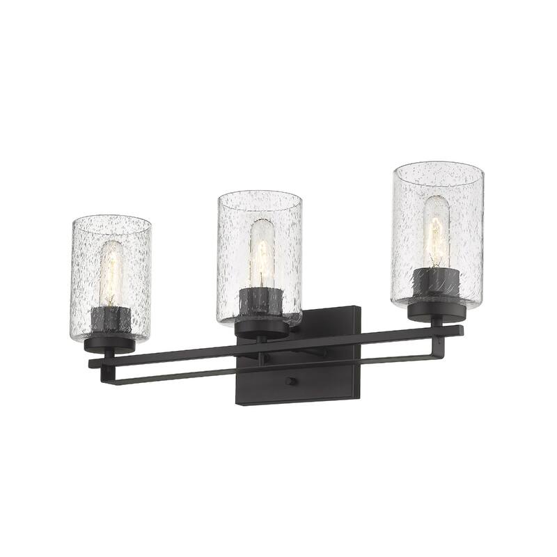 Modern Flush Mount Wall Light Fixture with Clear Bubble Glass Shade and LED Compatible for Bedroom