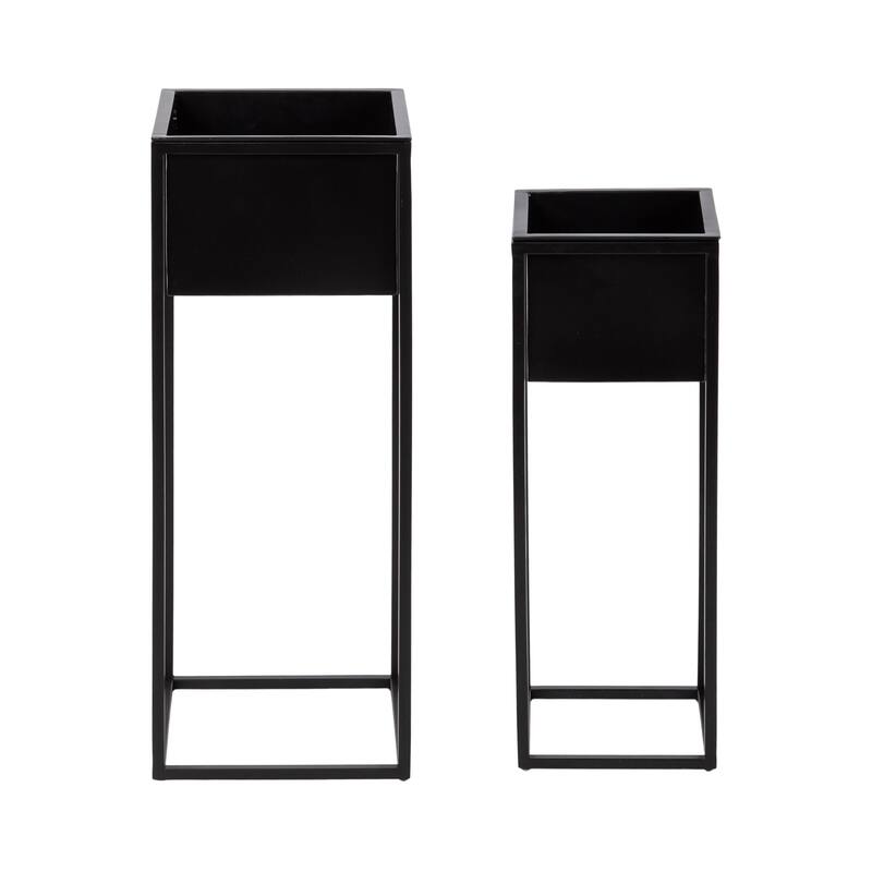 Kate and Laurel Palade Free Standing Metal Planter Set