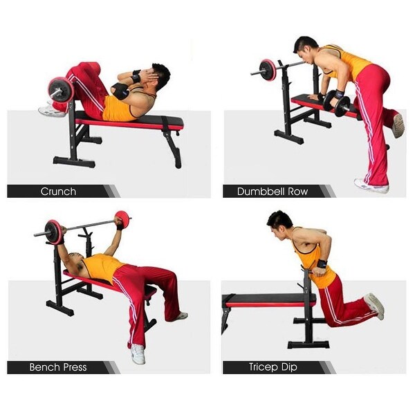 adjustable folding weight lifting flat incline bench