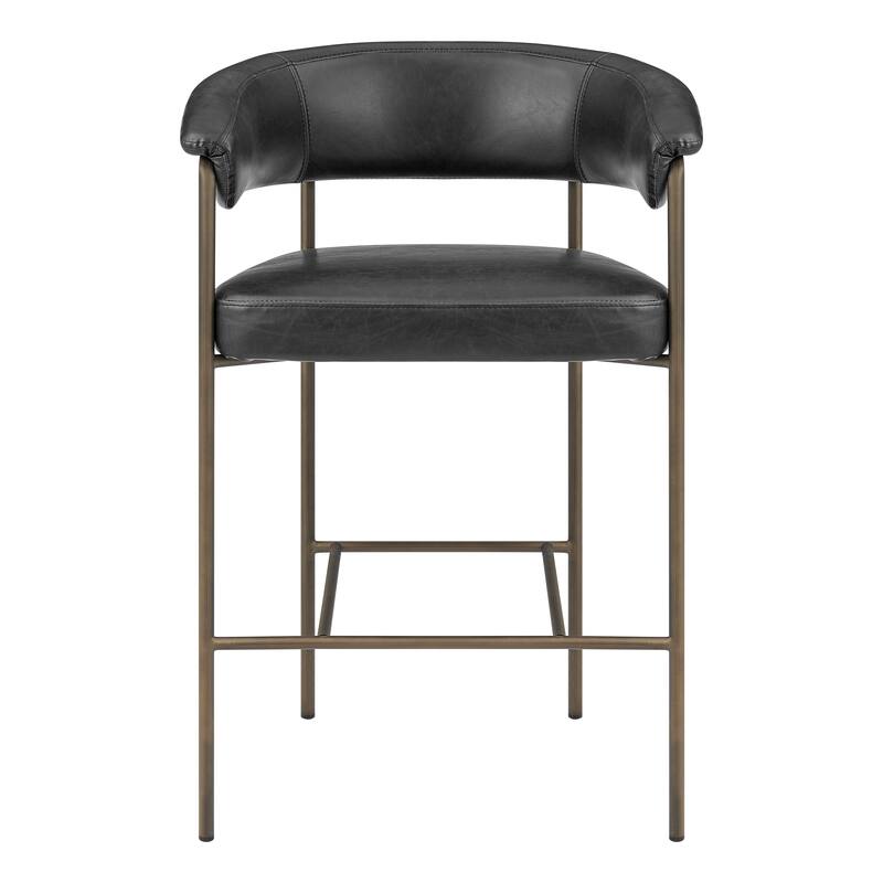 NPD Furniture Kaiden Faux Leather Counter Stool (Set of 2)