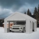 preview thumbnail 1 of 42, Heavy Duty Carport with Roll-Up Sidewall and Ventilated Windows with Removable Sidewalls White - 10x20FT