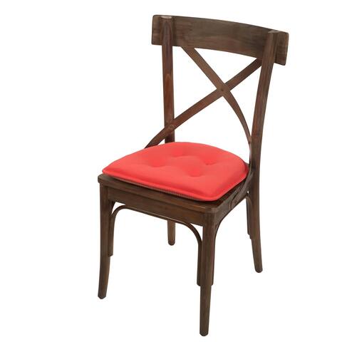 Klear Vu Non-Slip 15" x 16" Omega Tufted Dining Chair Cushion Set (Set of 2)