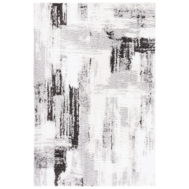 SAFAVIEH Berber Shag Koba Rug - 8' x 10' - Grey/Dark Grey