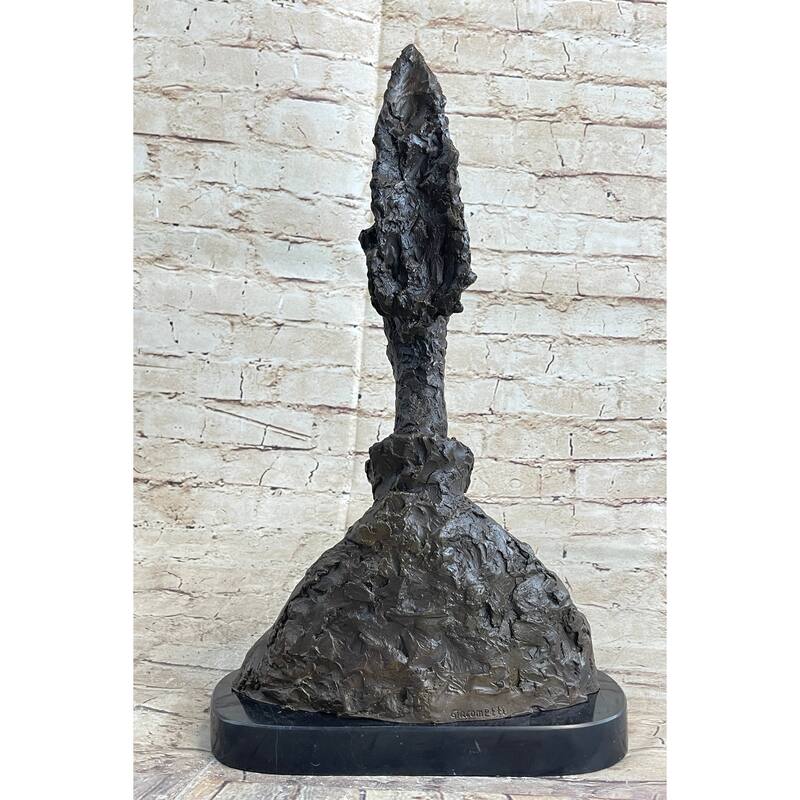 Bust Of Diego After Alberto Giacometti Bronze Metal Brutalist Head Statue Sculpture
