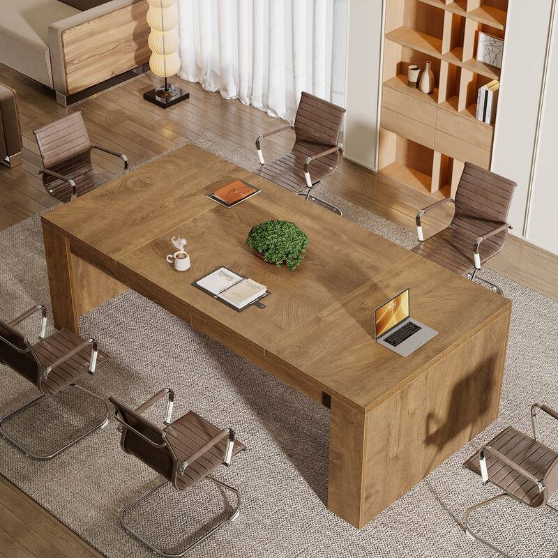 71" Conference Table, Executive Meeting Table, Office Business Desk Accent Meeting Table