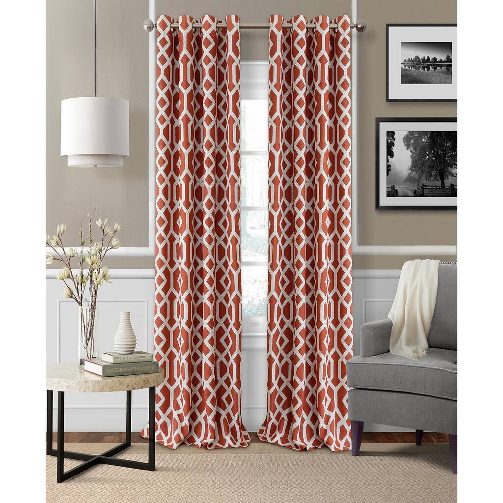 Elrene Grayson 52" x 95" Blackout Curtain Panel - Rust - Red - 52X95