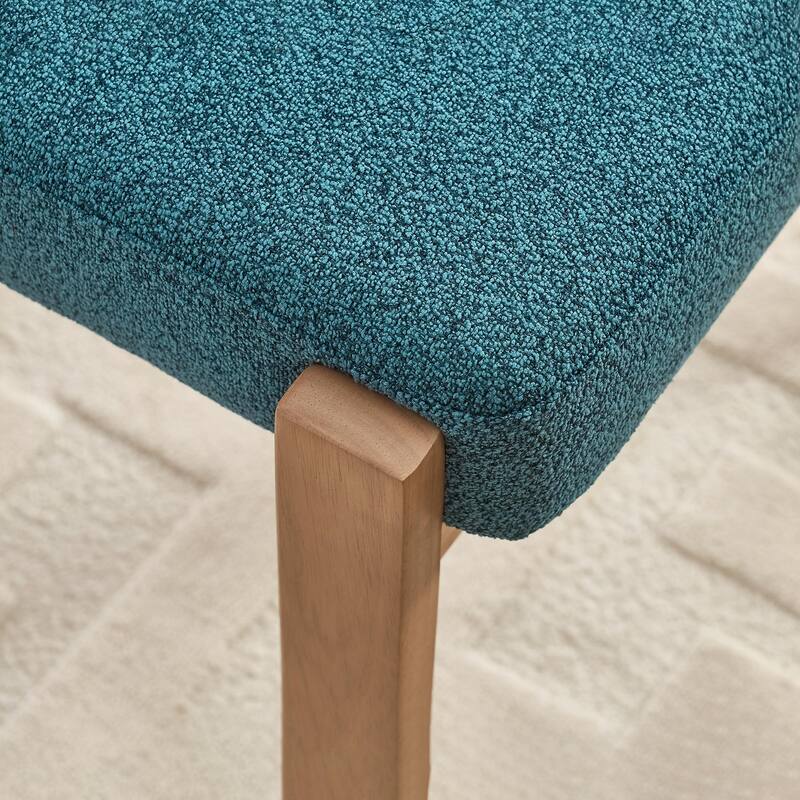 Wooden Dining Chairs Set of 2, Modern Fabric Upholstered Dining Room Chair