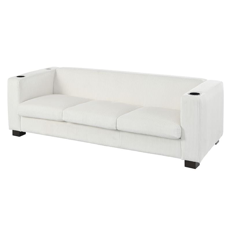 Christopher Knight Home- Dillan Polyester 80-Inch 3 Seater Sofa
