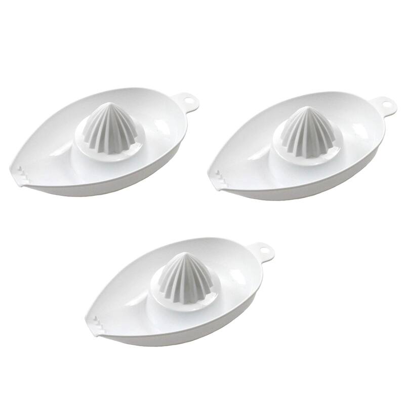 Chef Craft Citrus Juicer Reamer with Strainer Pour Spout - Great For Lemons, Limes, Oranges - 3 Pack