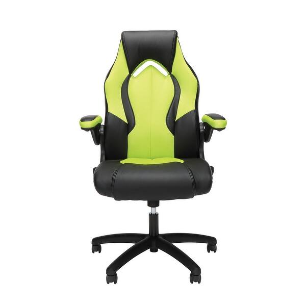 Essentials Ergonomic Leather And Mesh Racing Style Gaming Chair By Ofm Overstock 13524840