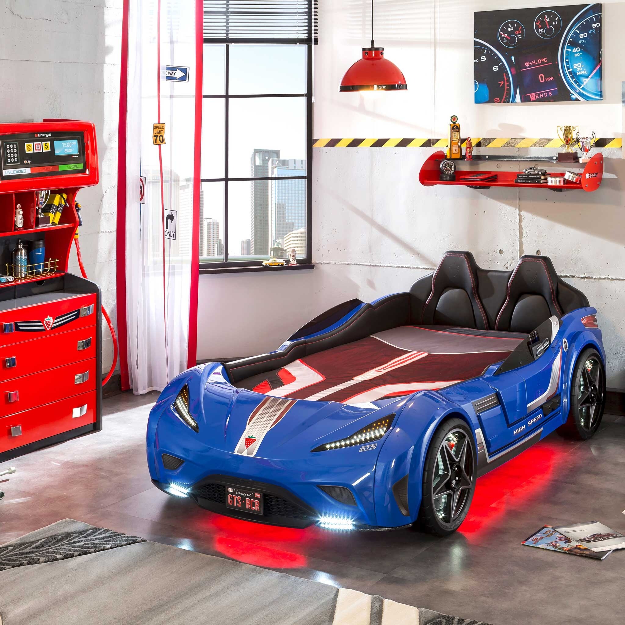 Cilek Gts Twin Race Car Bed Overstock 19499119 Wood doesn't work well across a 6′ 5″ span without being extra thick or having an additional support, both of which would. cilek gts twin race car bed
